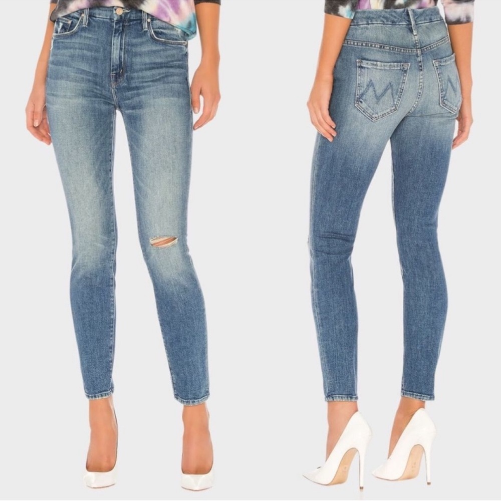 MOTHER High Waisted Looker Ankle In Popism Size 26